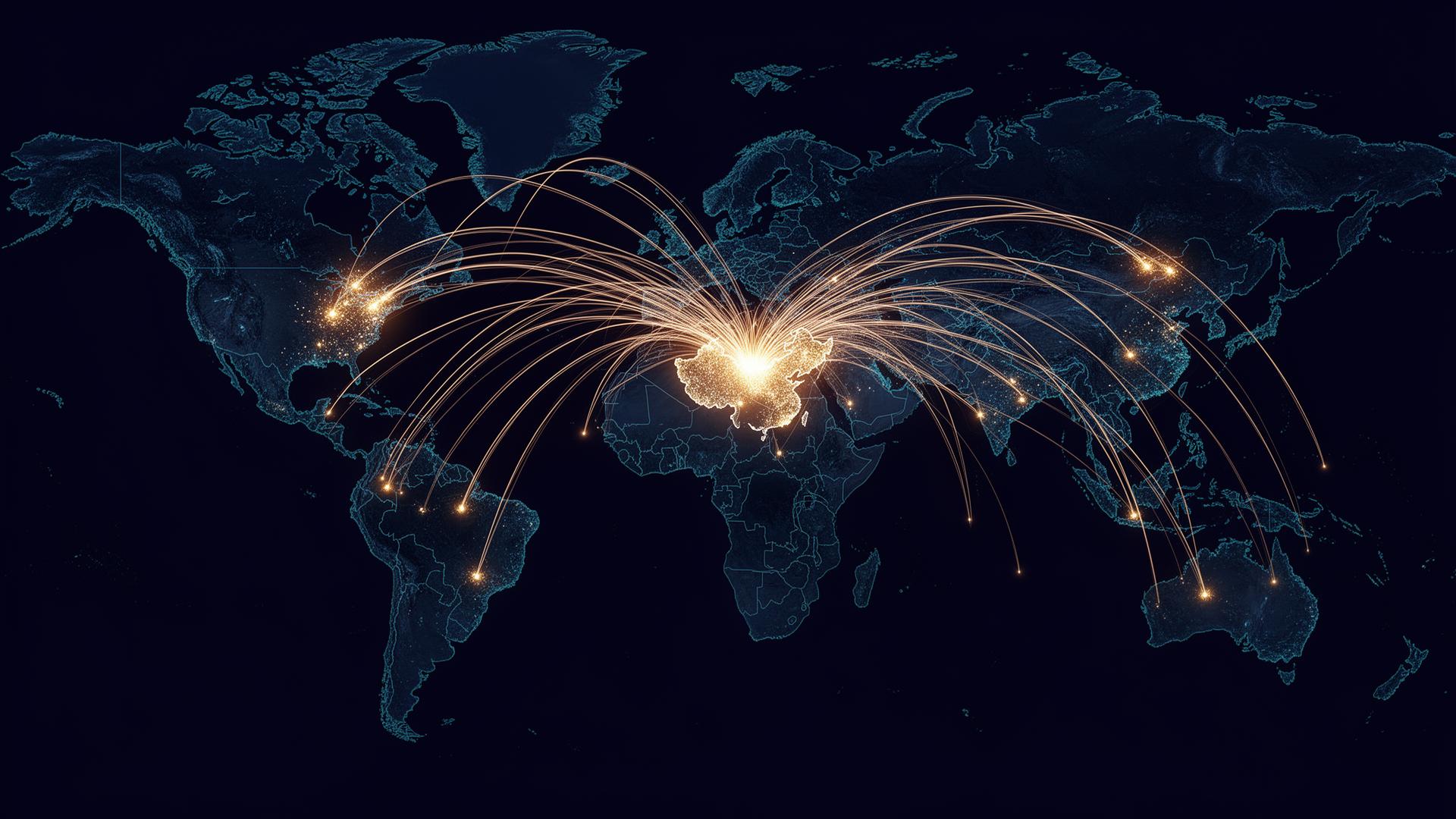 HUIHE global supply chain network connecting China with Africa, the Middle East, Southeast Asia and Latin America